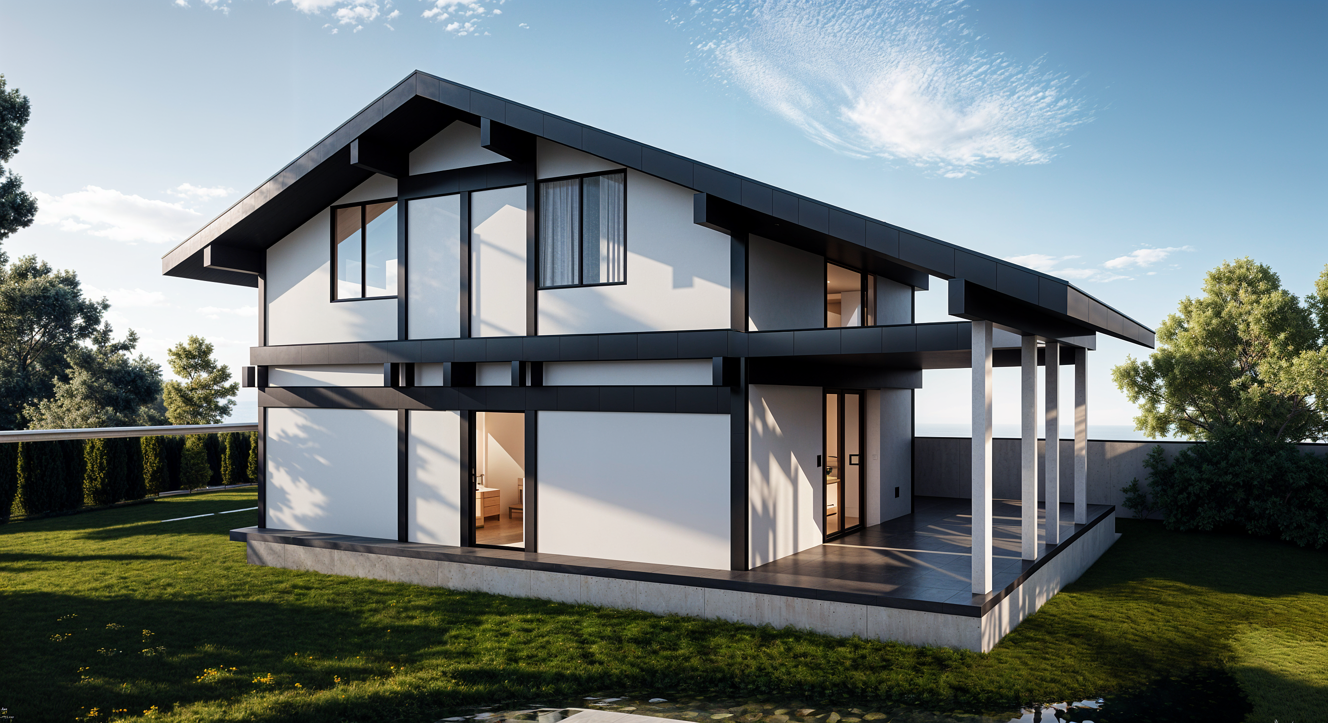 Дом из бруса Фахверк VZ-557